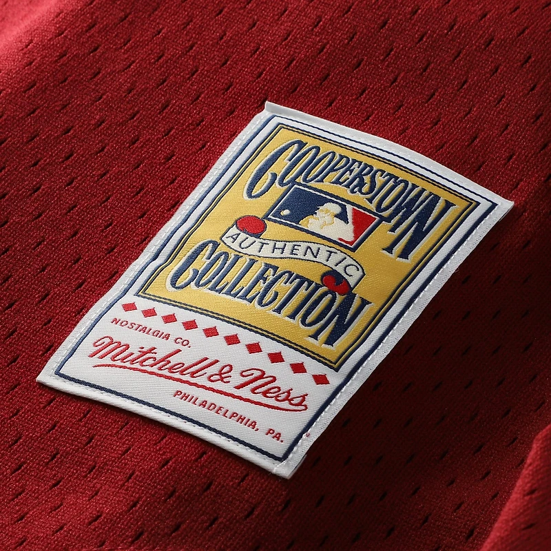 Maillot d'entraînement authentique Mitchell & Ness Lenny Dykstra rouge écarlate des Phillies de Philadelphie pour homme
