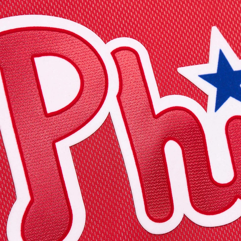 Maillot d'entraînement au bâton Mitchell & Ness Roy Halladay rouge Philadelphia Phillies Cooperstown Collection 2010 pour hommes
