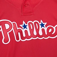 Maillot d'entraînement au bâton Mitchell & Ness Roy Halladay rouge Philadelphia Phillies Cooperstown Collection 2010 pour hommes