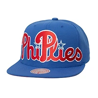 Casquette snapback frontale complète Mitchell & Ness Royal Philadelphia Phillies pour hommes