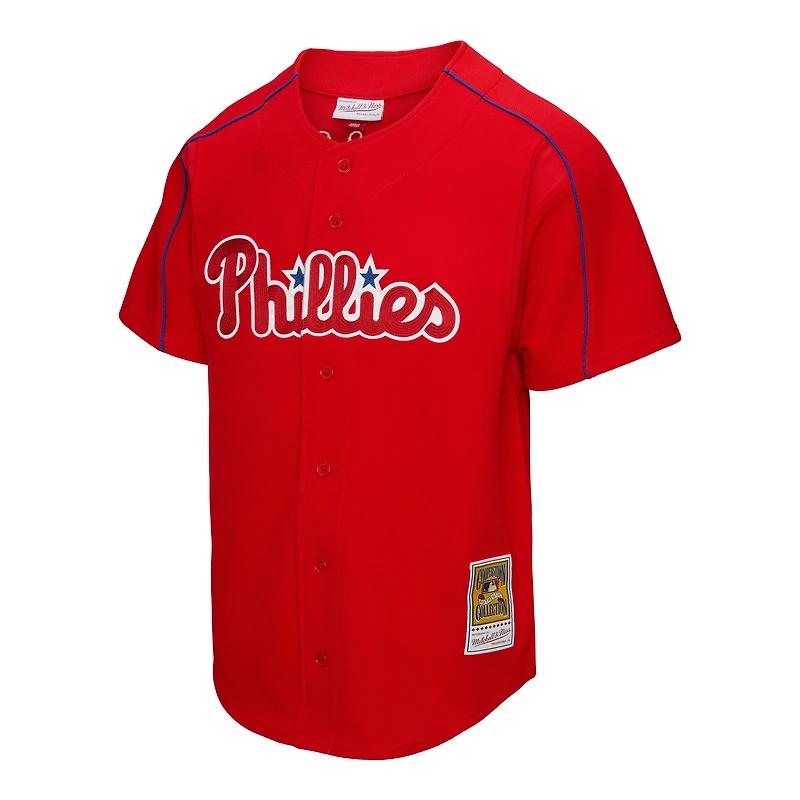 Men's Mitchell & Ness Ryan Howard Red Philadelphia Phillies Big Tall Cooperstown Mesh Batting Practice Jersey