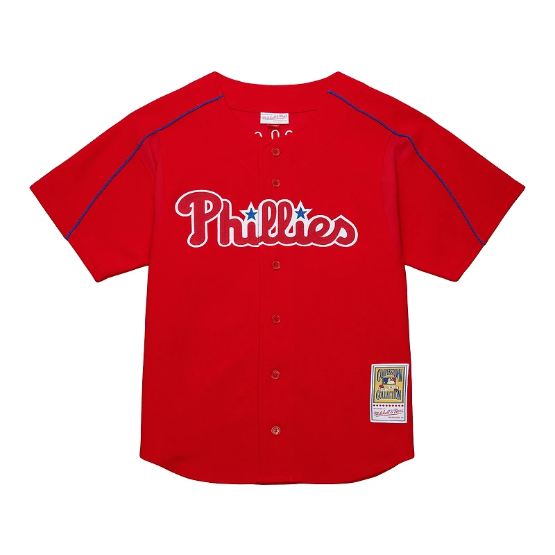 Maillot d'entraînement au bâton rouge pour homme Mitchell & Ness Ryan Howard des Phillies de Philadelphie, collection Cooperstown