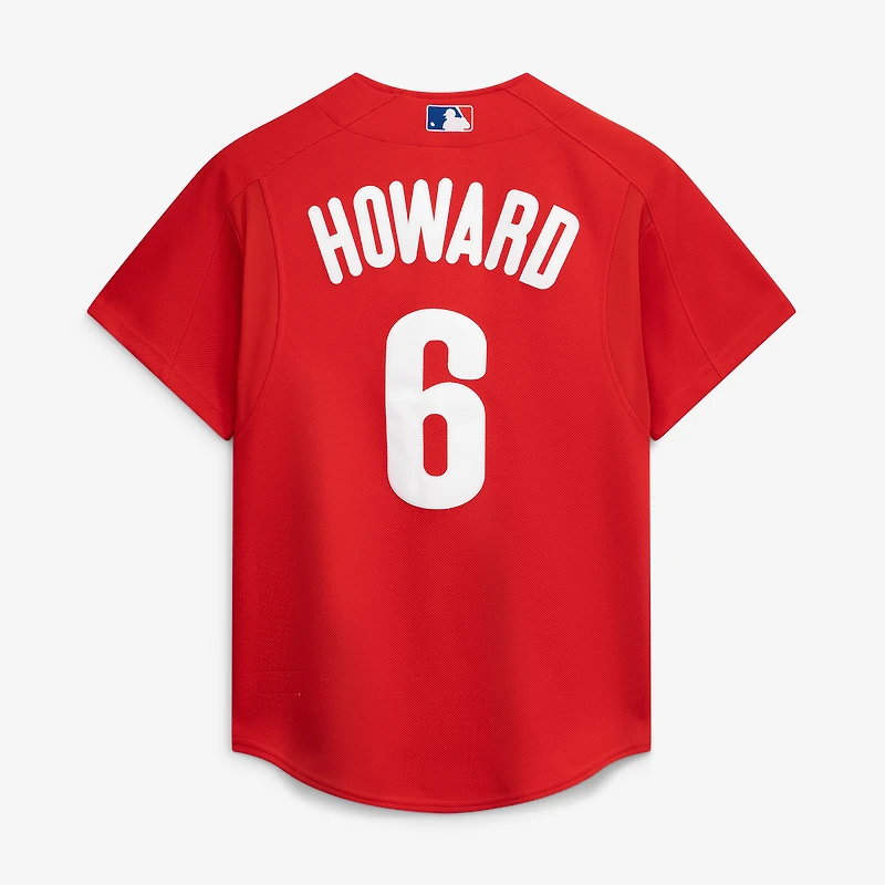 Maillot d'entraînement au bâton Mitchell & Ness Ryan Howard rouge Philadelphia Phillies Cooperstown Collection pour homme
