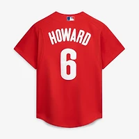 Maillot d'entraînement au bâton Mitchell & Ness Ryan Howard rouge Philadelphia Phillies Cooperstown Collection pour homme