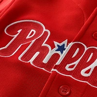 Maillot d'entraînement au bâton Mitchell & Ness Ryan Howard rouge Philadelphia Phillies Cooperstown Collection pour homme
