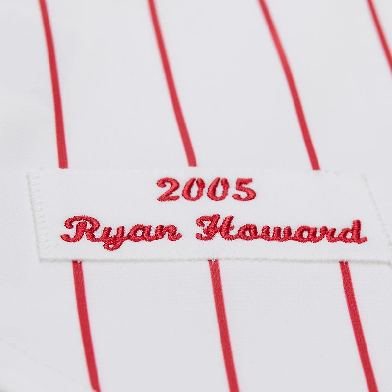 Men's Mitchell & Ness Ryan Howard White Philadelphia Phillies Cooperstown Collection Authentic Jersey