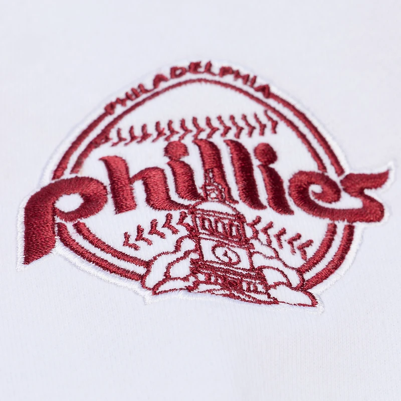 Sweat-shirt polaire arctique Mitchell & Ness blanc Philadelphia Phillies pour homme