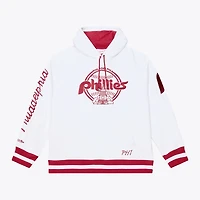 Sweat à capuche en polaire Mitchell & Ness blanc Philadelphia Phillies Cooperstown Collection pour homme