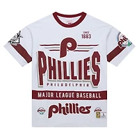 Men's Mitchell & Ness White Philadelphia Phillies Cooperstown Collection Team Origins Premium T-Shirt