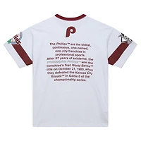 Men's Mitchell & Ness White Philadelphia Phillies Cooperstown Collection Team Origins Premium T-Shirt