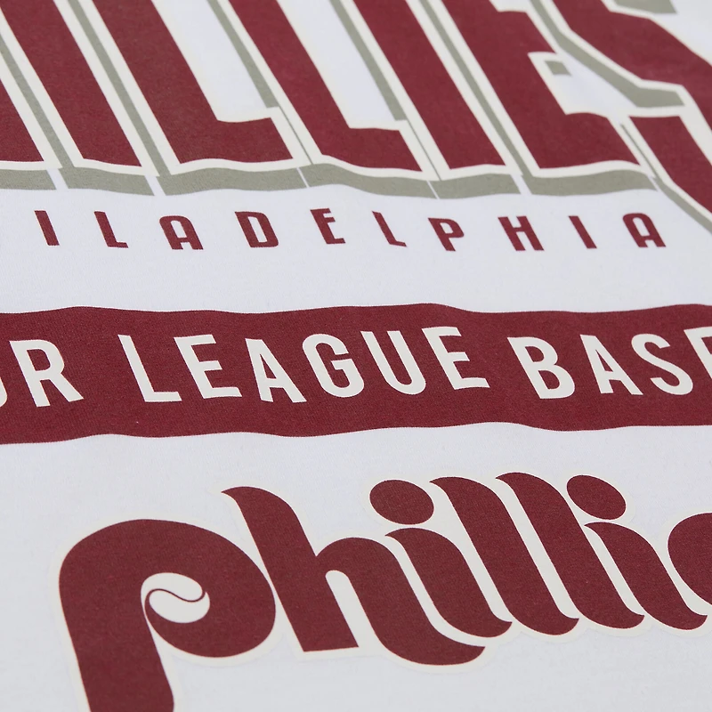 Men's Mitchell & Ness White Philadelphia Phillies Cooperstown Collection Team Origins Premium T-Shirt
