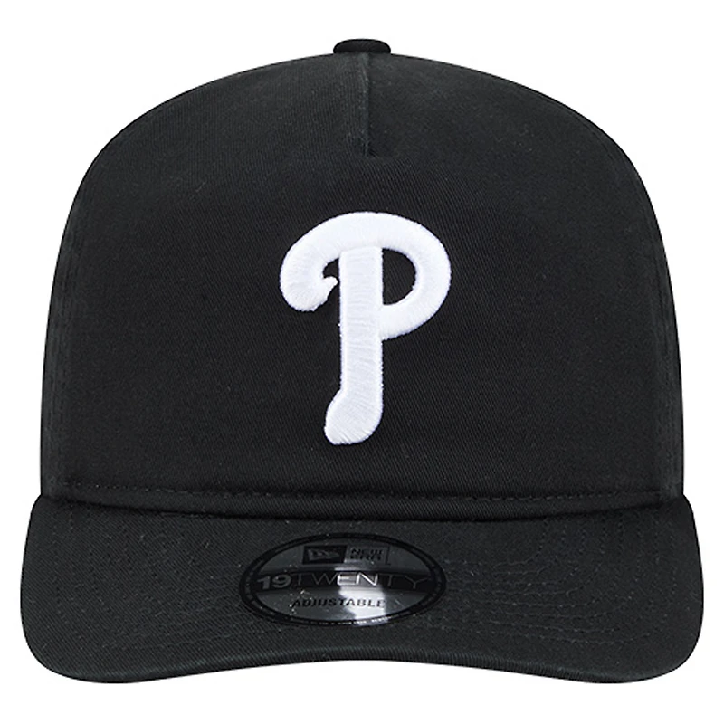 Casquette ajustable New Era 19TWENTY noire/blanche pour homme des Philadelphia Phillies