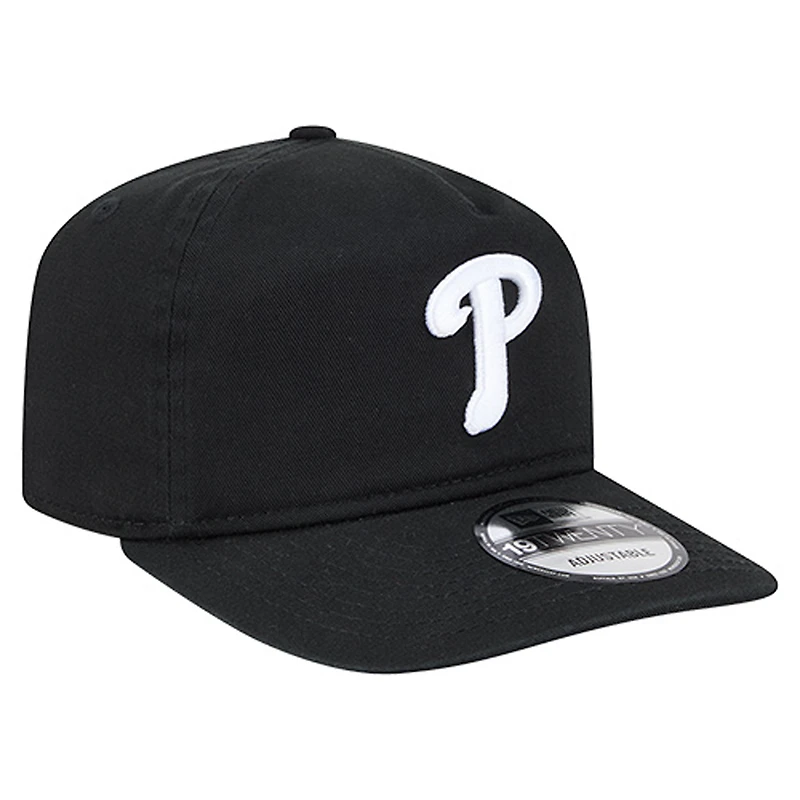 Casquette ajustable New Era 19TWENTY noire/blanche pour homme des Philadelphia Phillies