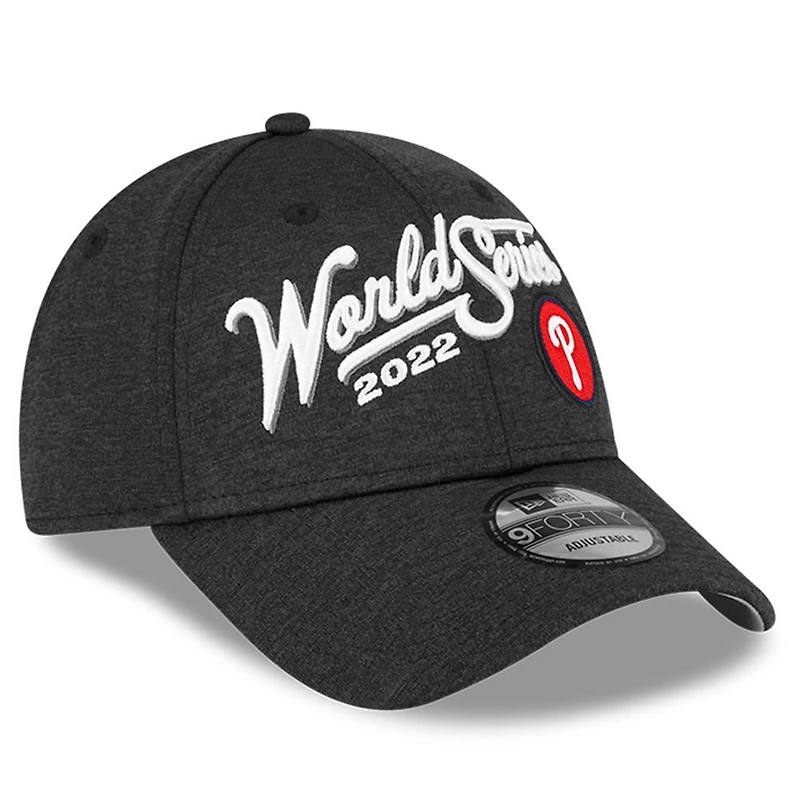 Casquette ajustable 9FORTY Snapback Locker Room des Phillies de Philadelphie 2022 pour homme New Era, noire