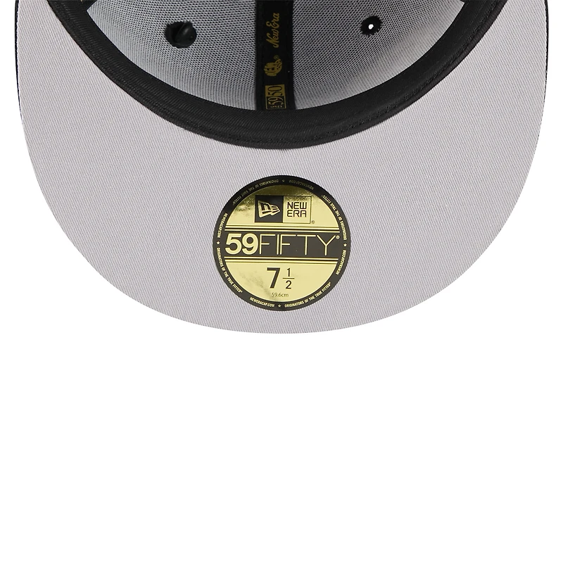 Casquette ajustée New Era noire 59FIFTY Day Gold Leaf 2025 des Phillies de Philadelphie pour homme