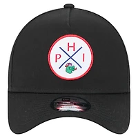 Men's New Era Black Philadelphia Phillies 9FORTY A-Frame Adjustable Hat