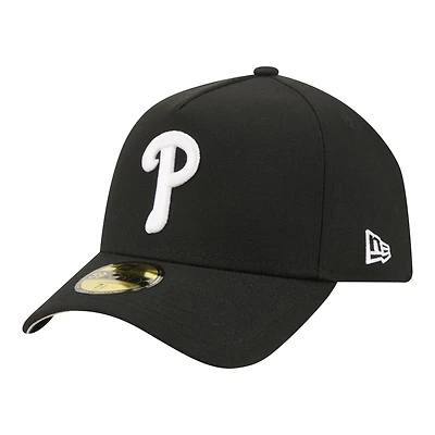 Men's New Era  Black Philadelphia Phillies A-Frame 59FORTY Fitted Hat