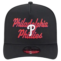 Casquette snapback 9FIFTY A-Frame noire New Era pour homme, motif chaînette des Philadelphia Phillies