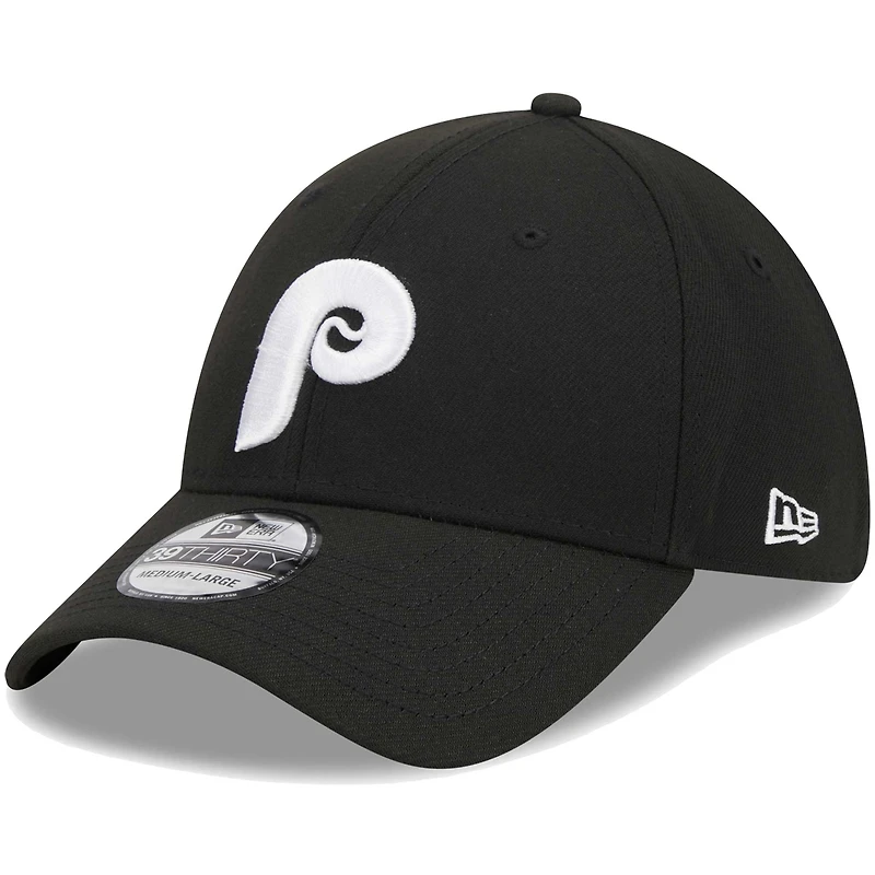 Casquette Flex 39THIRTY noire avec logo des Phillies de Philadelphie New Era pour homme