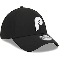 Casquette Flex 39THIRTY noire avec logo des Phillies de Philadelphie New Era pour homme