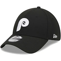 Casquette Flex 39THIRTY noire avec logo des Phillies de Philadelphie New Era pour homme