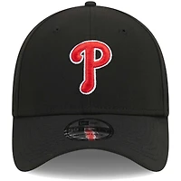 Casquette Flex 39THIRTY noire avec logo des Phillies de Philadelphie New Era pour homme