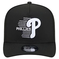 Men's New Era  Black Philadelphia Phillies Motion A-Frame 9FIFTY Snapback Hat