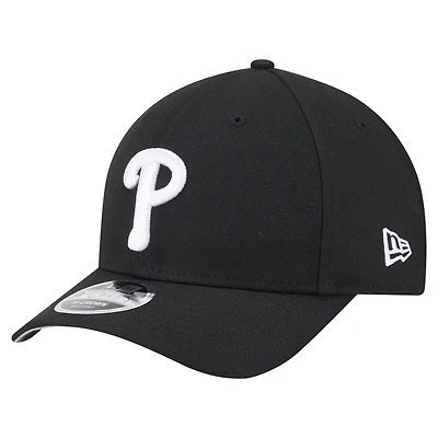 Men's New Era  Black Philadelphia Phillies Player Replica 9FORTY Adjustable Hat