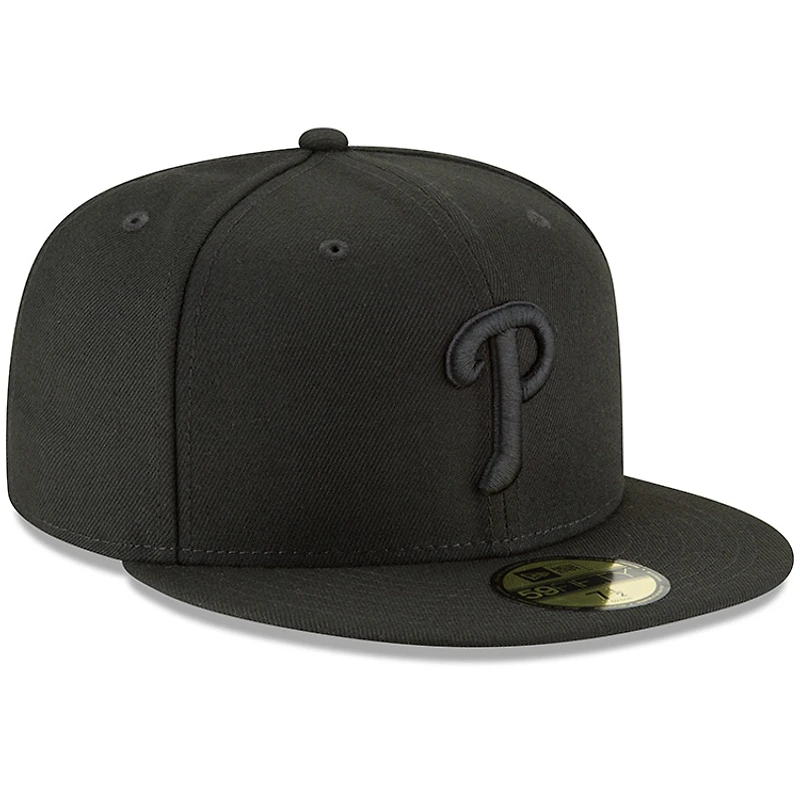 Men's New Era Black Philadelphia Phillies Primary Logo Basic 59FIFTY Fitted Hat