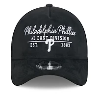 Casquette ajustable New Era noire Philadelphia Phillies 9FORTY à monture A pour homme