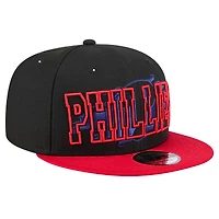 Casquette Snapback 9FIFTY Splatter Philadelphia Phillies noire New Era pour homme