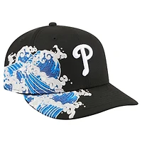 Casquette ajustée New Era noire Philadelphia Phillies Surf 59FIFTY pour homme