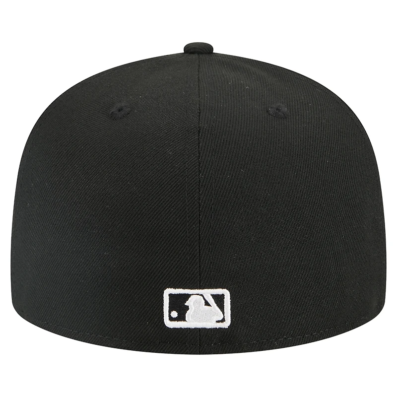 Men's New Era Black Philadelphia Phillies Tri-Hit 59FIFTY Fitted Hat