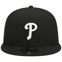 Casquette Snapback 9FIFTY Trucker des Phillies de Philadelphie noire New Era pour homme