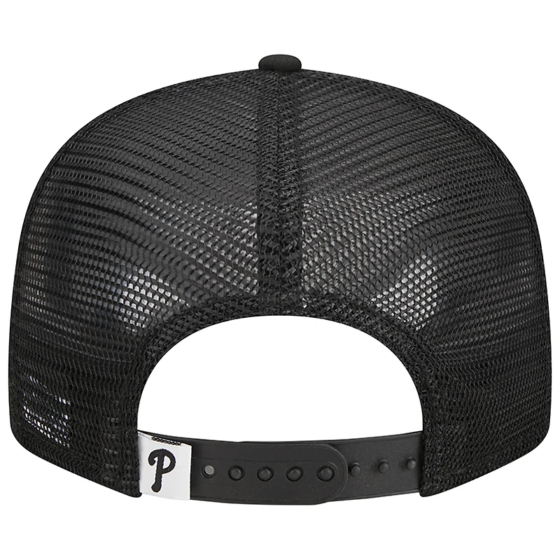 Casquette Snapback 9FIFTY Trucker des Phillies de Philadelphie noire New Era pour homme