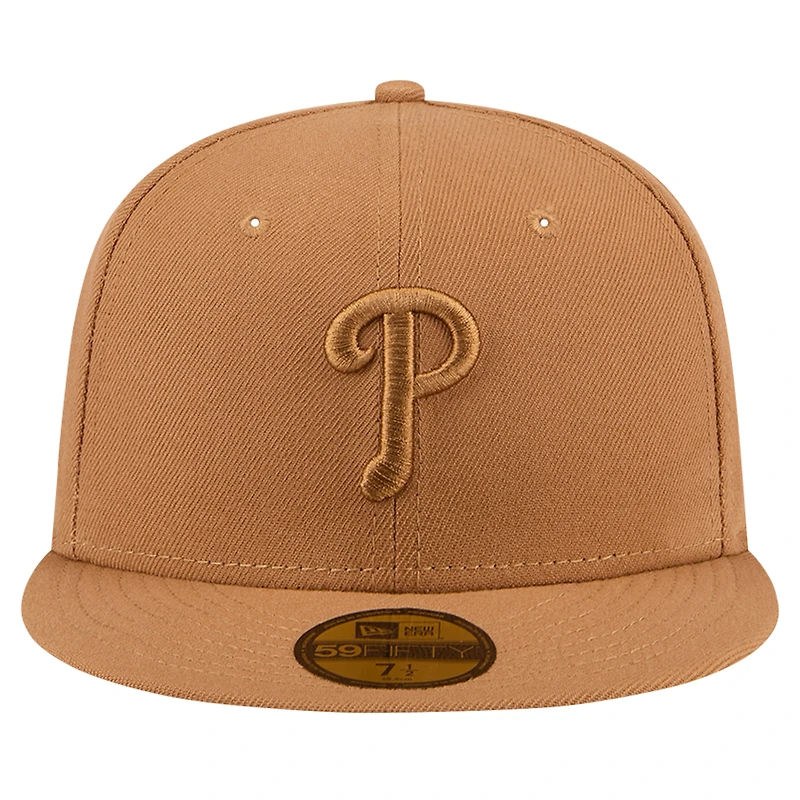 Casquette ajustée 59FIFTY marron des Phillies de Philadelphie New Era pour hommes
