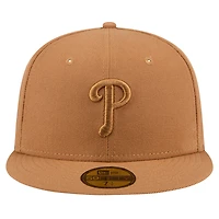 Casquette ajustée 59FIFTY marron des Phillies de Philadelphie New Era pour hommes