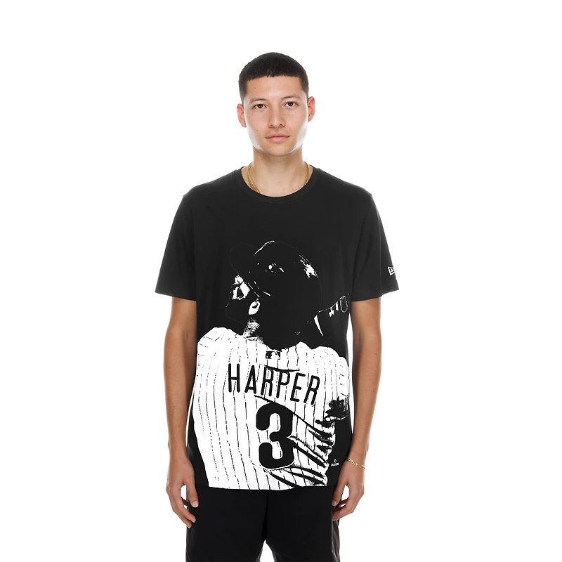 T-shirt graphique oversize noir Bryce Harper Philadelphia Phillies pour homme de New Era