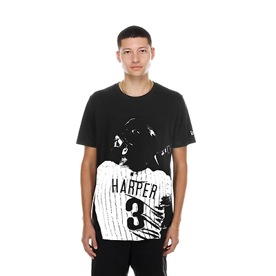 T-shirt graphique oversize noir Bryce Harper Philadelphia Phillies pour homme de New Era