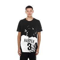 T-shirt graphique oversize noir Bryce Harper Philadelphia Phillies pour homme de New Era