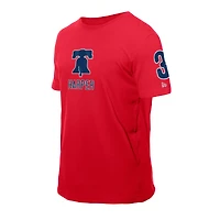 T-shirt New Era Bryce Harper rouge pour homme avec nom et numéro Design Lab des Phillies de Philadelphie
