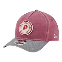 Men's New Era  Burgundy/Gray Philadelphia Phillies Felt M-Crown 9FORTY Adjustable Hat
