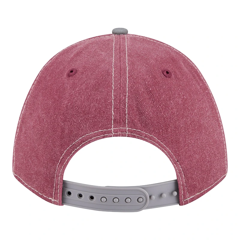 Casquette ajustable New Era pour homme, bordeaux/gris, Philadelphia Phillies, en feutre, modèle M-Crown 9FORTY