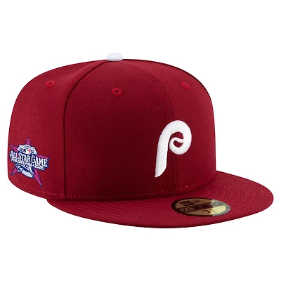 Casquette ajustée New Era rouge Philadelphia Phillies 2026 All-Star Game Authentic Collection avec patch latéral 59FIFTY pour homme