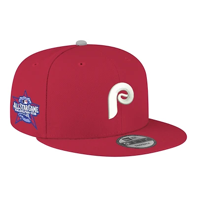 Casquette snapback vintage New Era 9FIFTY pour homme, bordeaux, Philadelphia Phillies, match des étoiles 2026