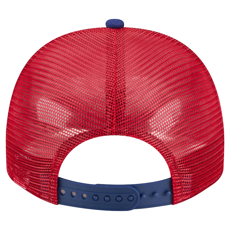 Men's New Era Cream/Red Philadelphia Phillies Banner A-Frame 9FIFTY Trucker Snapback Hat