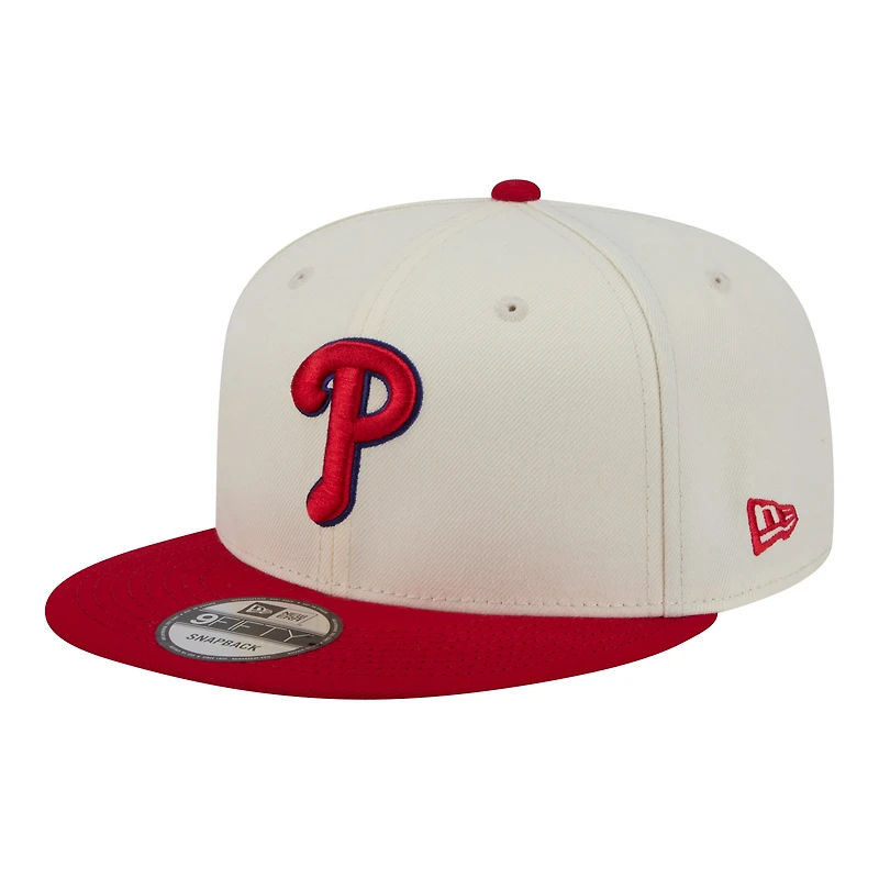 Men's New Era Cream/Red Philadelphia Phillies Localized 9FIFTY Snapback Hat