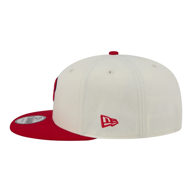 Men's New Era Cream/Red Philadelphia Phillies Localized 9FIFTY Snapback Hat