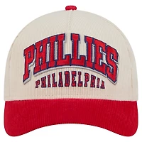 Casquette ajustable New Era 9FORTY A-Frame crème Philadelphia Phillies pour homme