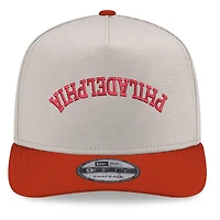 Men's New Era  Cream/Red Philadelphia Phillies Upside Down City Name A-Frame 9FIFTY Snapback Hat